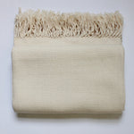 DANELIA Herringbone Blanket in "natural" - naturally dyed cotton handwoven by artisans in Nicaragua by Living Threads Co.