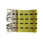 Handcrafted dip dye throw by Living Threads Co. artisans in Guatemala in chartreuse