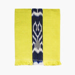 Naturally dyed chartreuse napkin in 100% handwoven cotton by Living Threads Co. napkins in Guatemala.