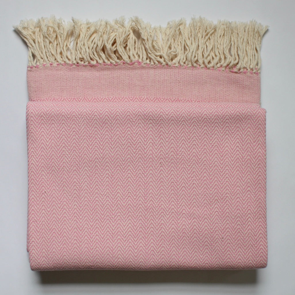 DANELIA Herringbone Blanket cotton handwoven by artisans in Nicaragua by Living Threads Co.