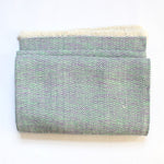 MADERA hand woven herringbone cotton throw in purple and Green by Living Threads Co. artisans