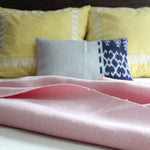 Artisan handcrafted cotton herringbone blanket 100% ecologically dyed woven in Nicaragua by Living Threads Co. artisans.