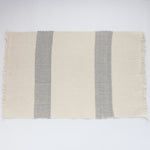 Small hand towel in natural and grey by Living Threads Co. artisans