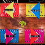 KAT Placemats in bright mixed colors by Living Threads Co. artisans in Guatemala.
