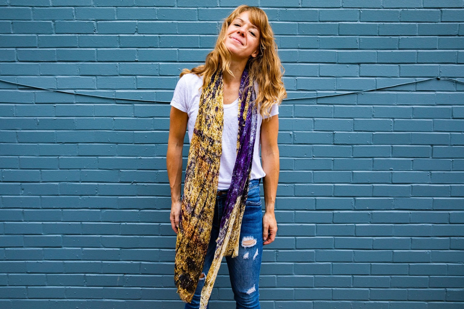 AINT | Living Threads Co. scarf made from handwoven Bamboo Silk Scarf by partner artisans in Nepal