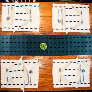 Living Threads Co. handmade eco-dyed table linens created by partner artisans in rural Guateamala