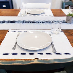Living Threads Co. Ikat placemats in Natural Handwoven and naturally dyed by artisans in Guatemala