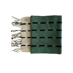 Handcrafted dip dye throw by Living Threads Co. artisans in Guatemala in green